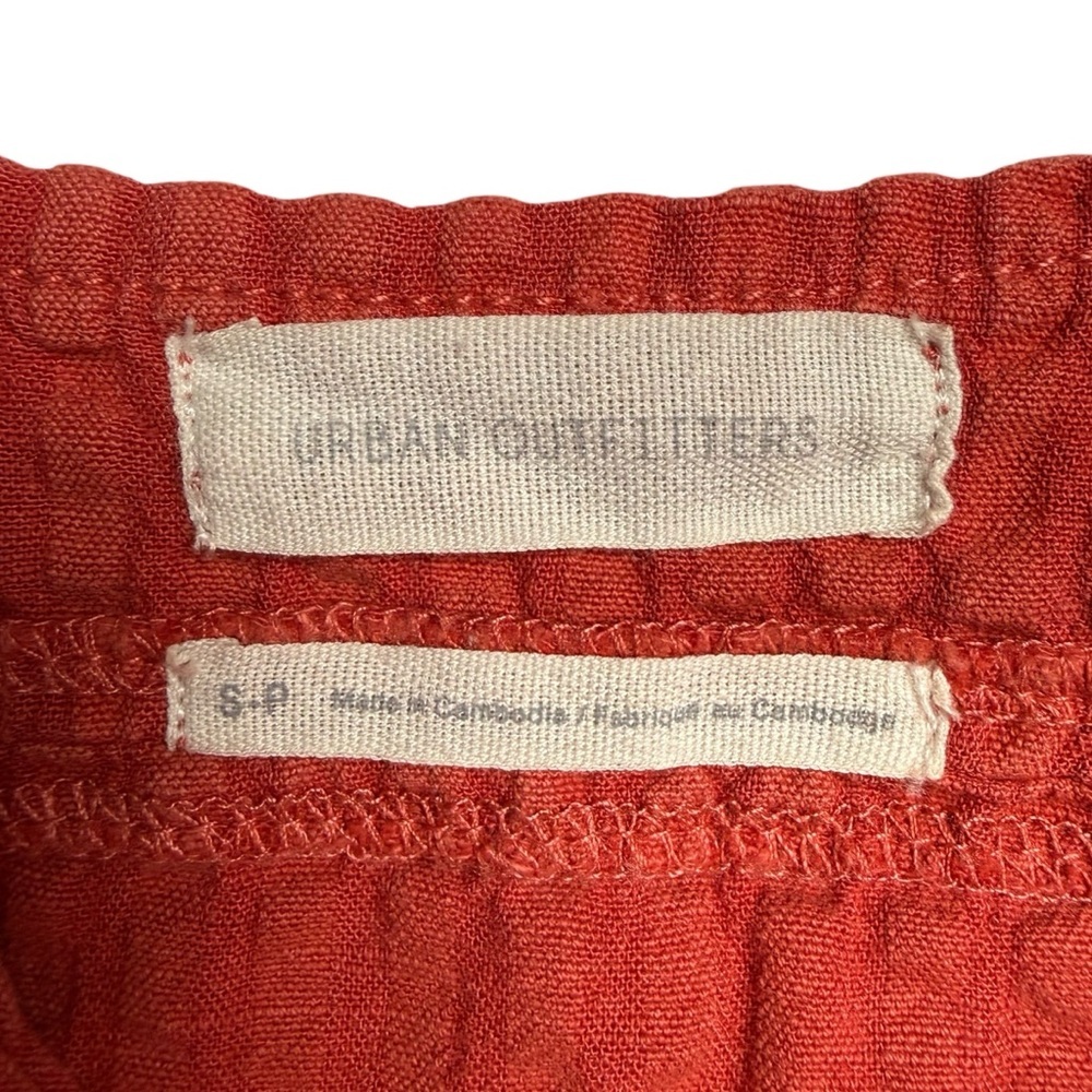 Urban Outfitters Why Not Seersucker Mini Dress Linen Blend Cutout Women Small - Picture 9 of 11